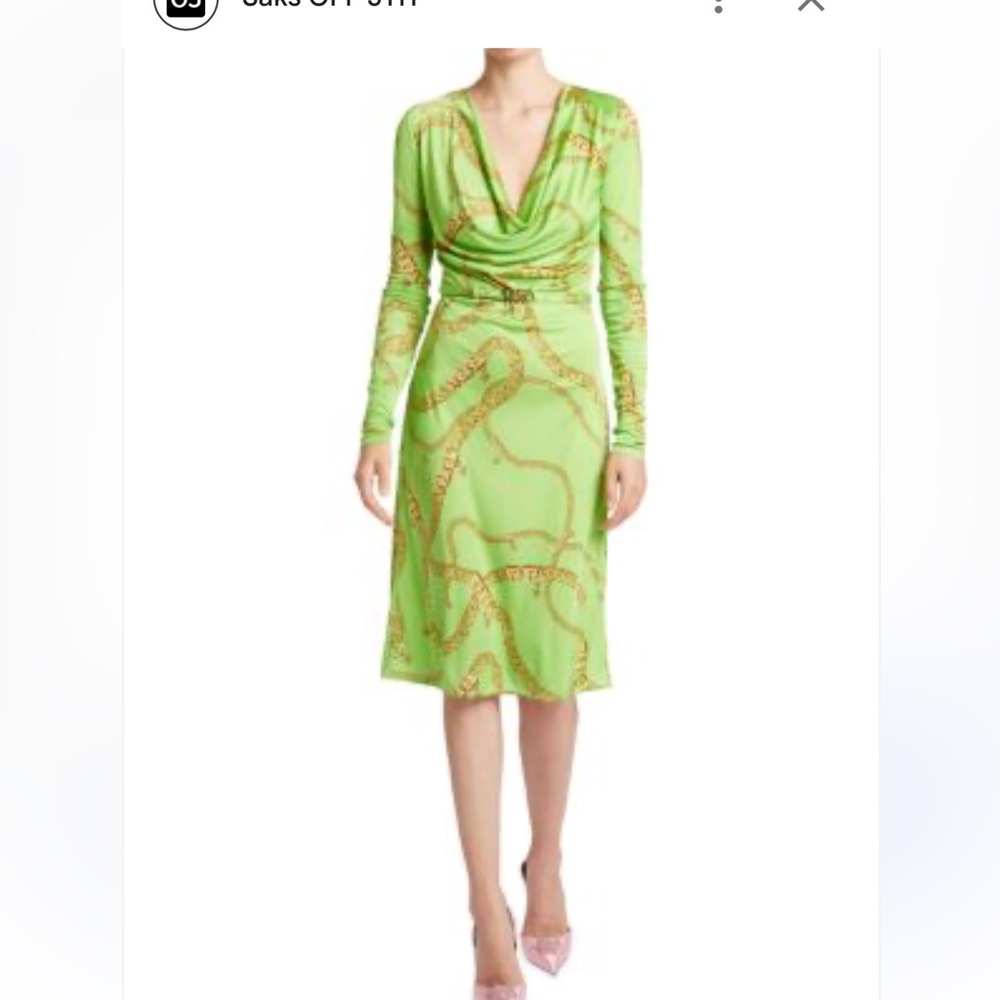 VERSACE Jersey Cowl Chain Link Dress size 38